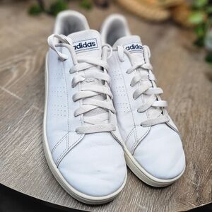 Adidas Classic White Lace-Up Sneakers Size 5